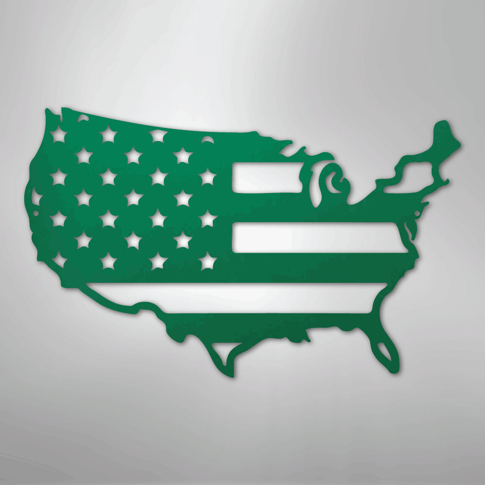 USA Flag - Steel Sign