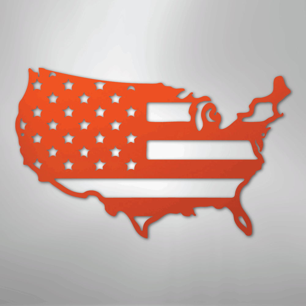 USA Flag - Steel Sign