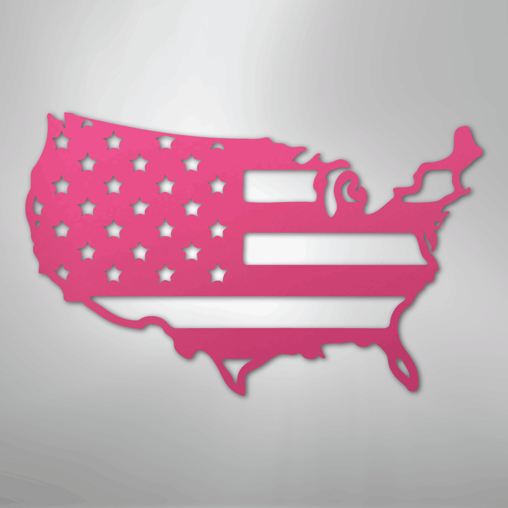 USA Flag - Steel Sign