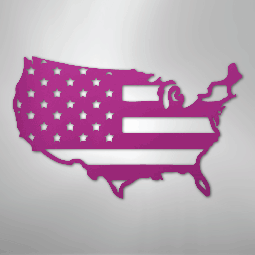 USA Flag - Steel Sign