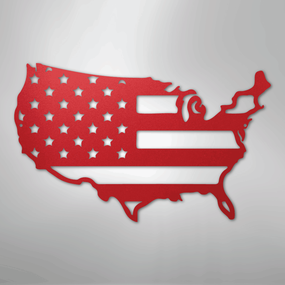 USA Flag - Steel Sign