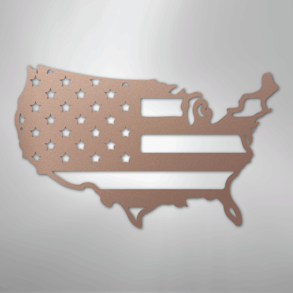 USA Flag - Steel Sign