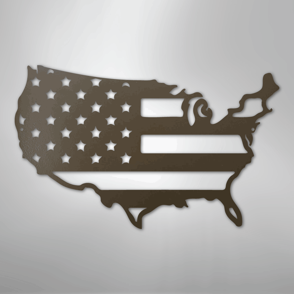 USA Flag - Steel Sign