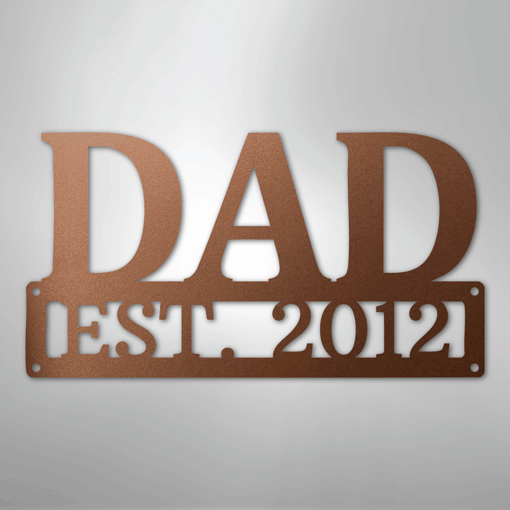 Dad Monogram - Steel Sign