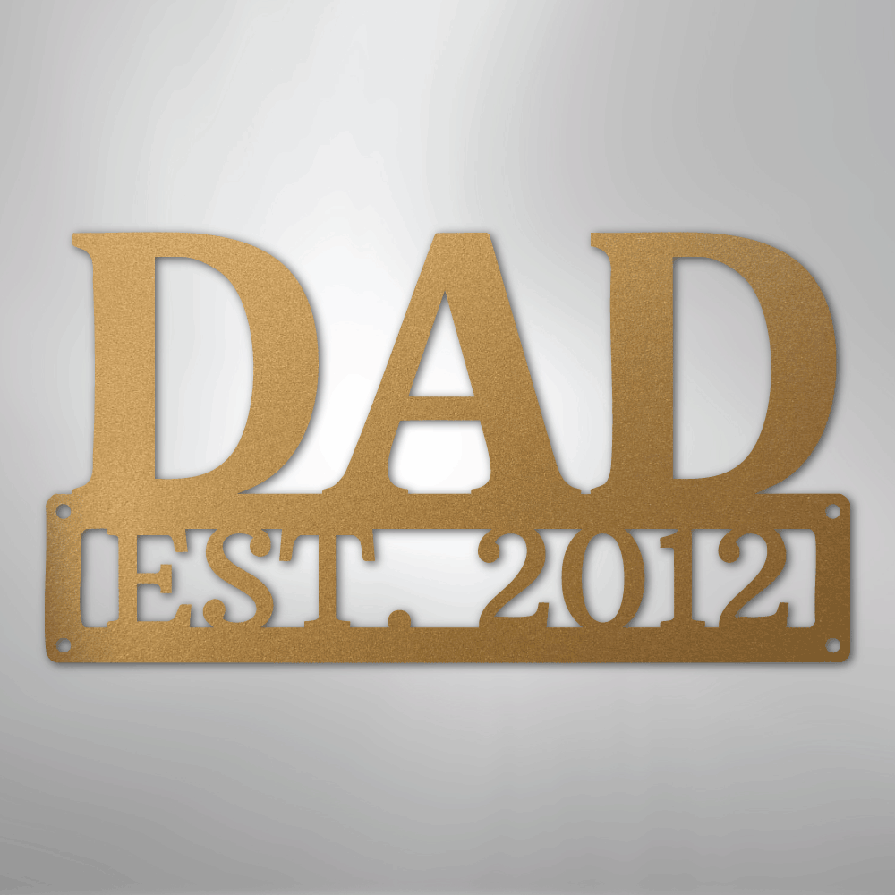 Dad Monogram - Steel Sign