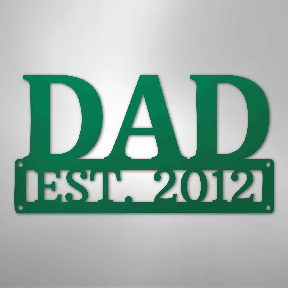 Dad Monogram - Steel Sign