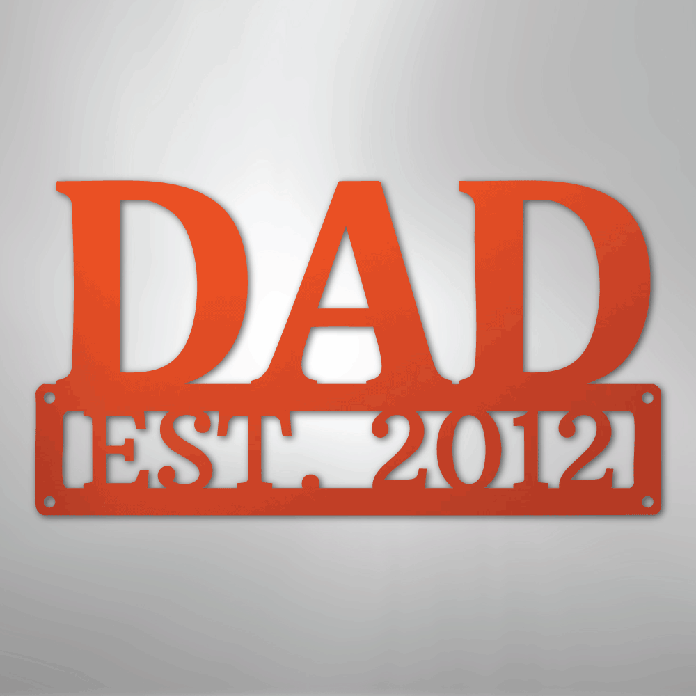 Dad Monogram - Steel Sign