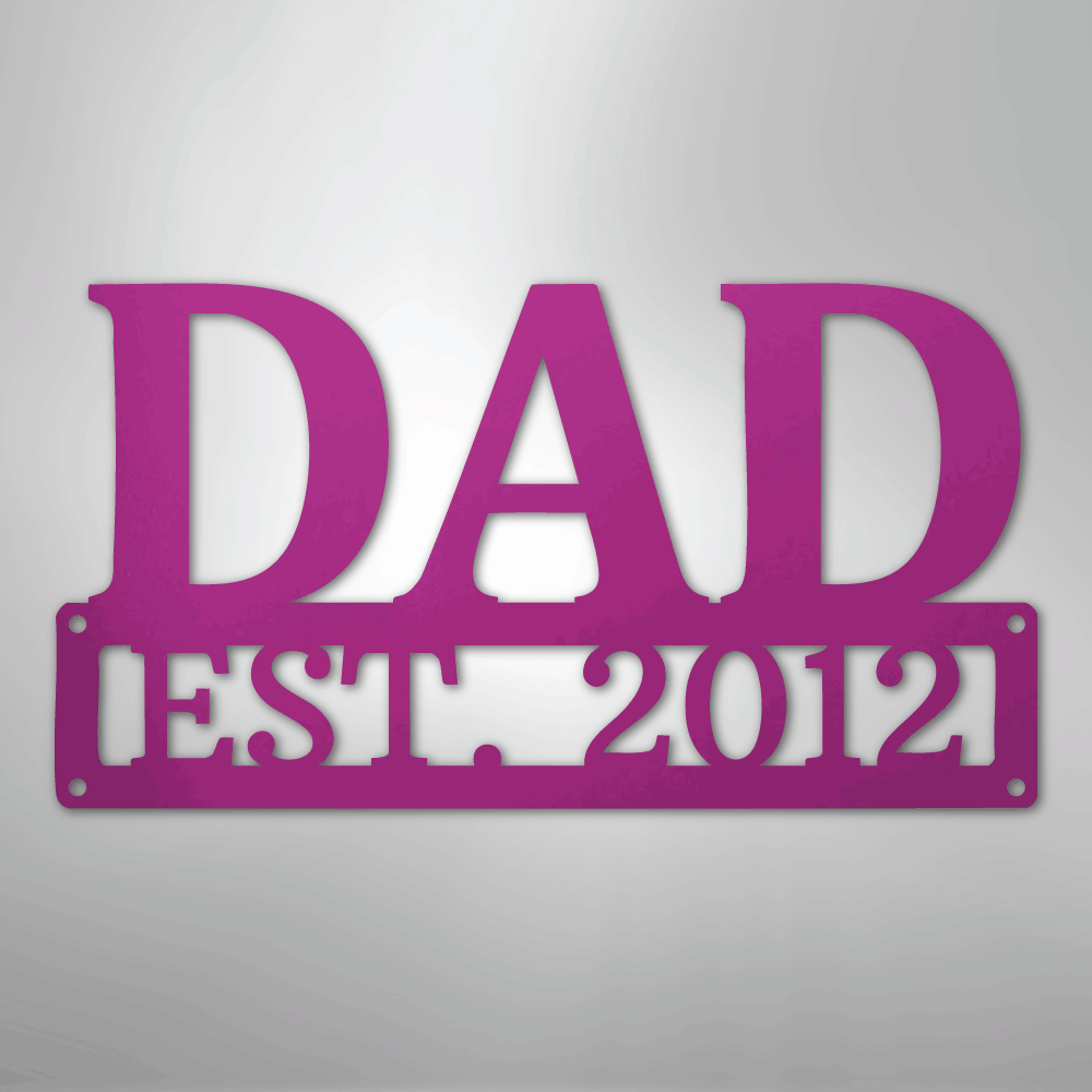 Dad Monogram - Steel Sign