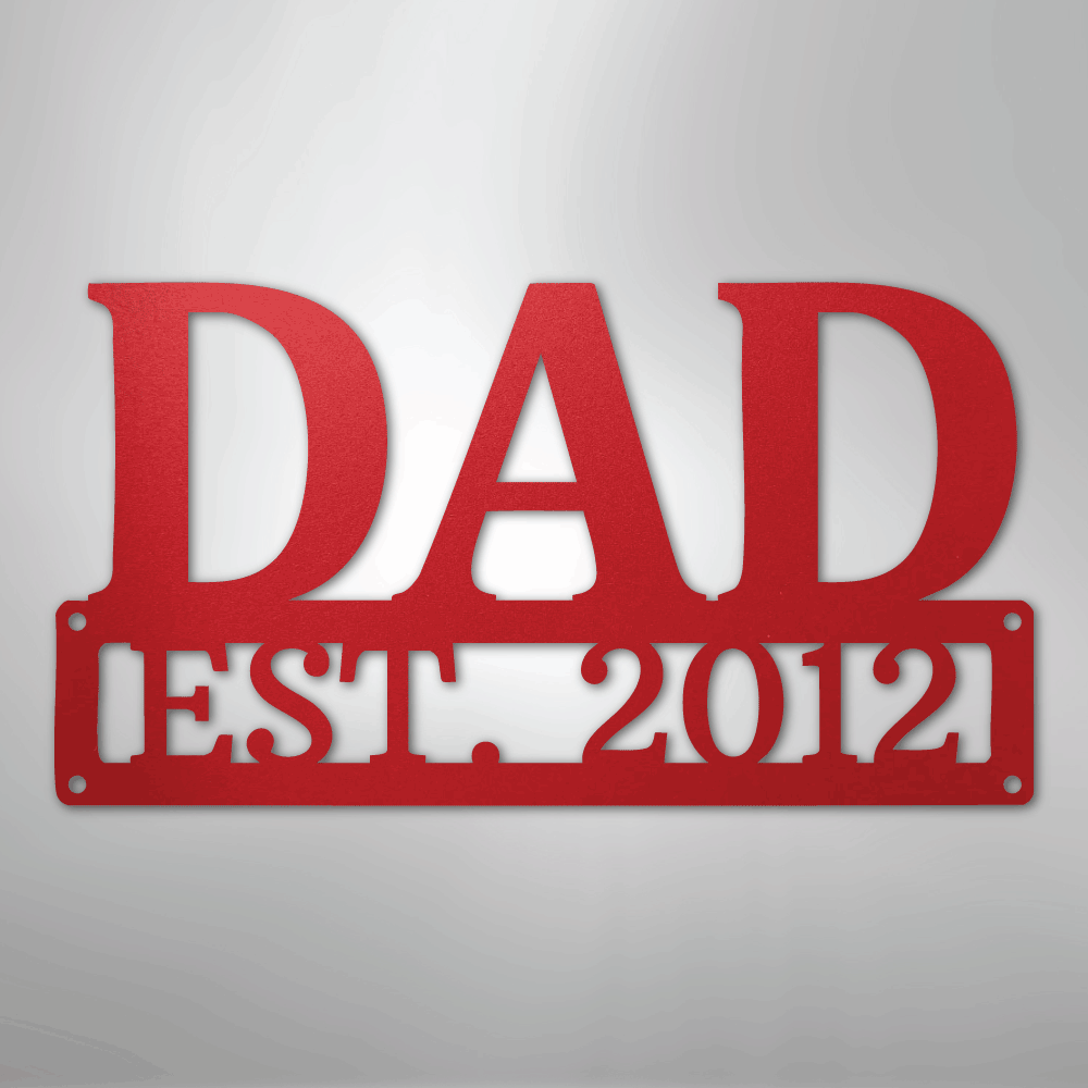Dad Monogram - Steel Sign