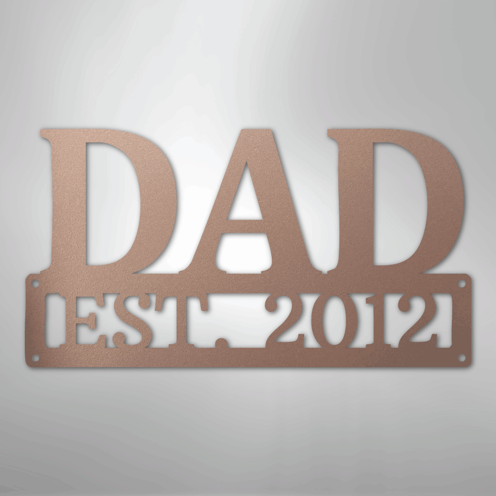 Dad Monogram - Steel Sign