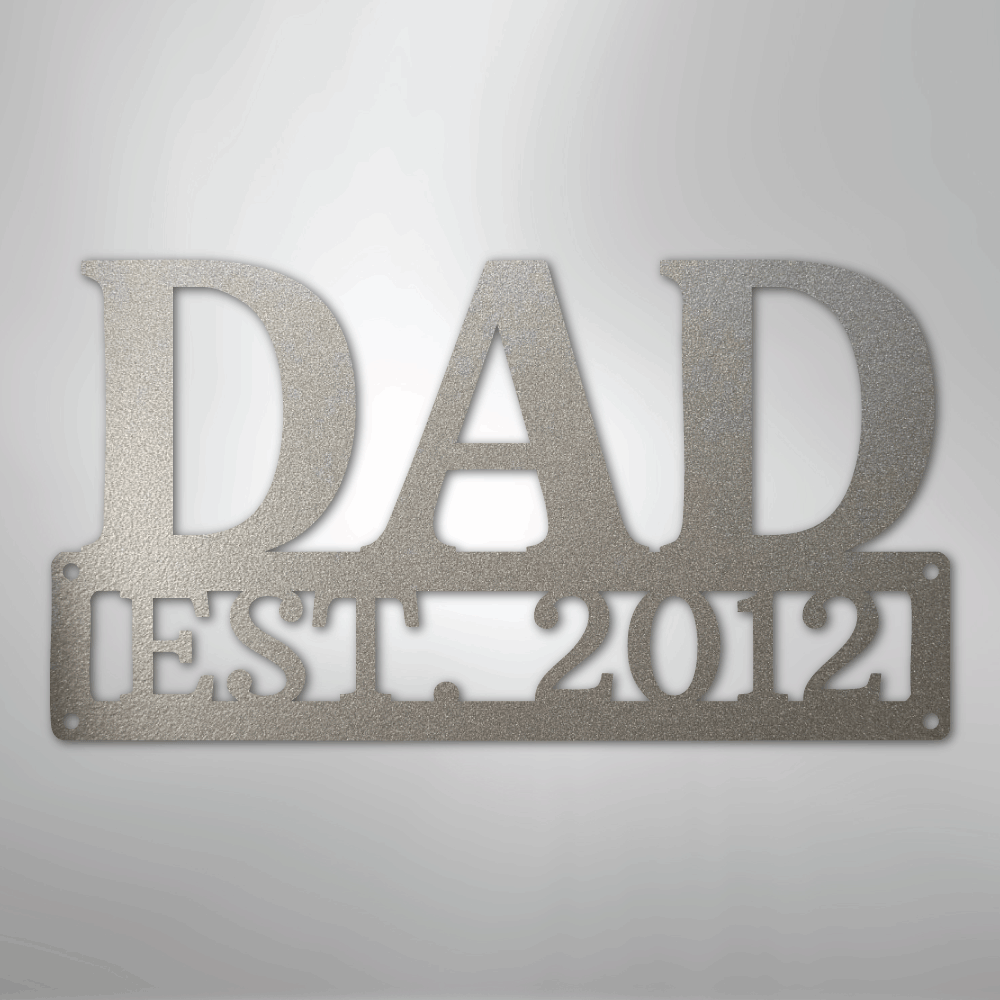 Dad Monogram - Steel Sign