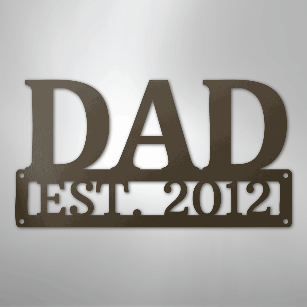 Dad Monogram - Steel Sign