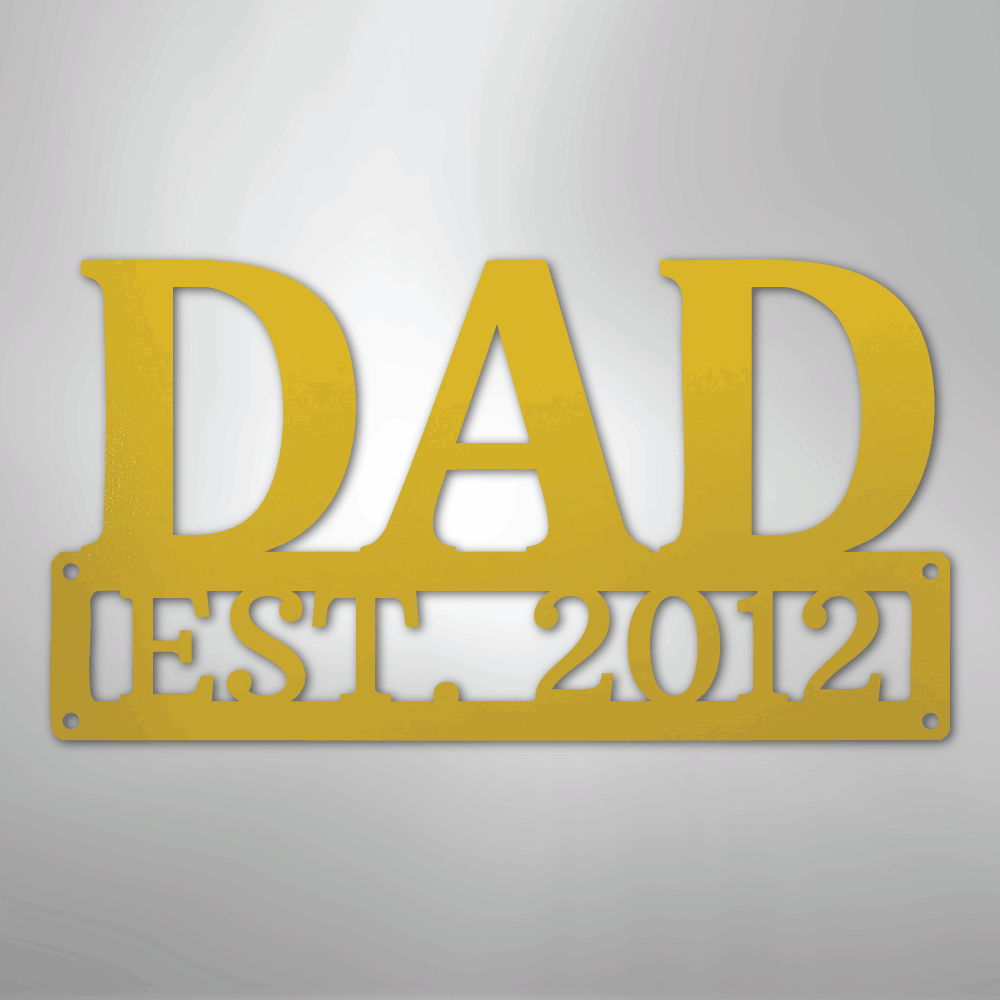 Dad Monogram - Steel Sign