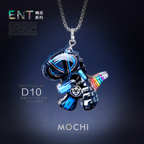 Original Cyberpunk Little Dinosaur Delicate High Design Couple Necklace