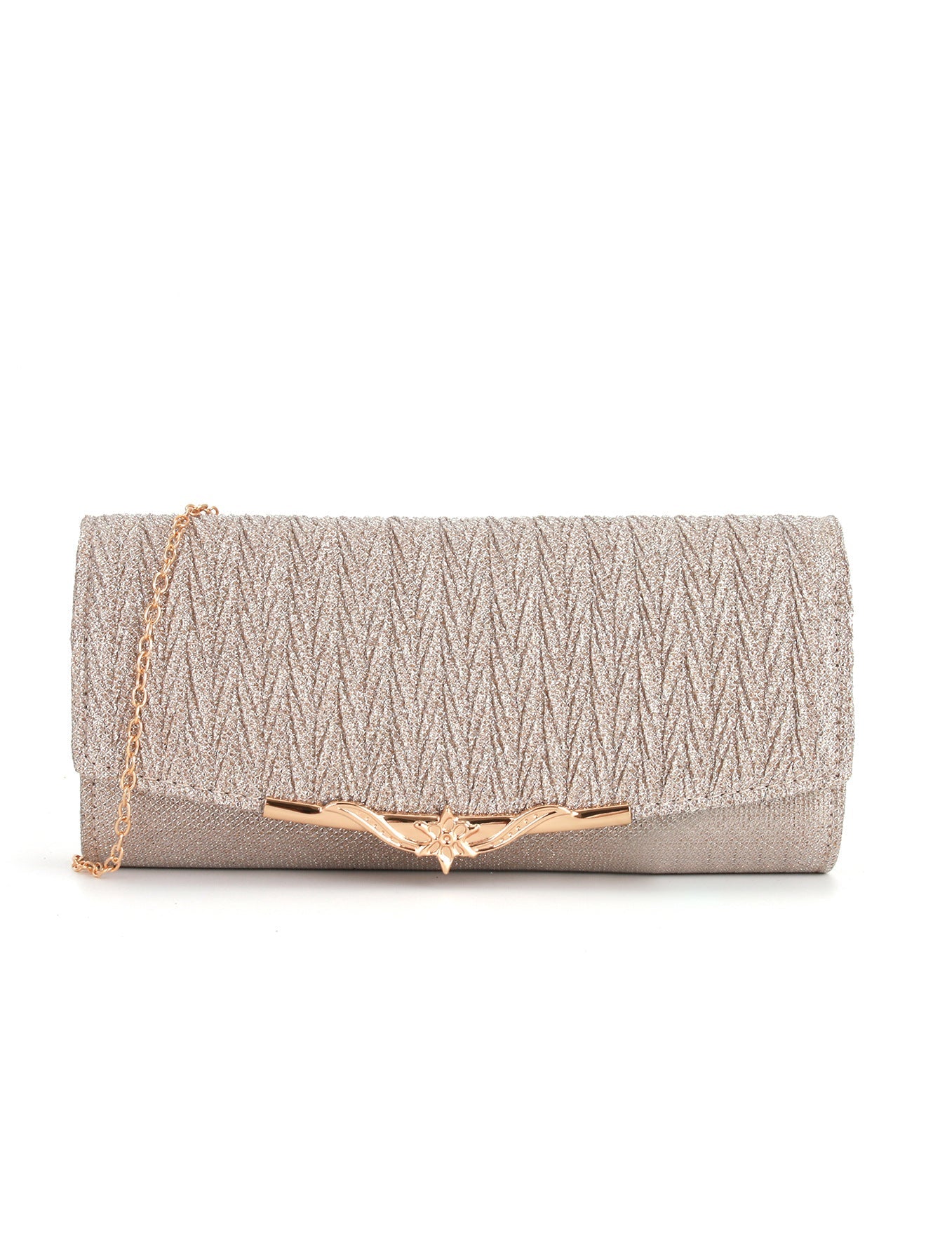 Metal veil pleated Clutch bag evening bag