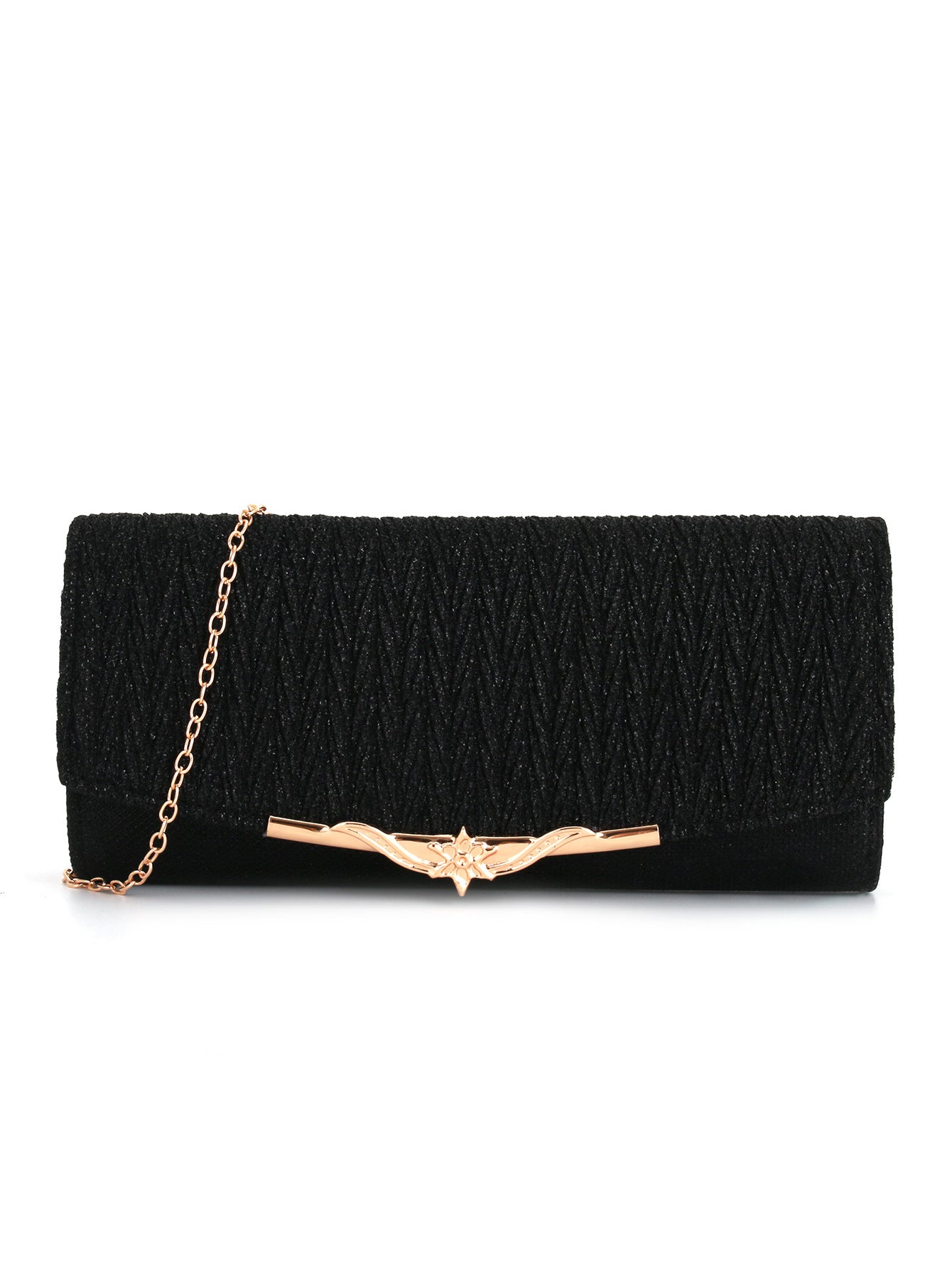 Metal veil pleated Clutch bag evening bag