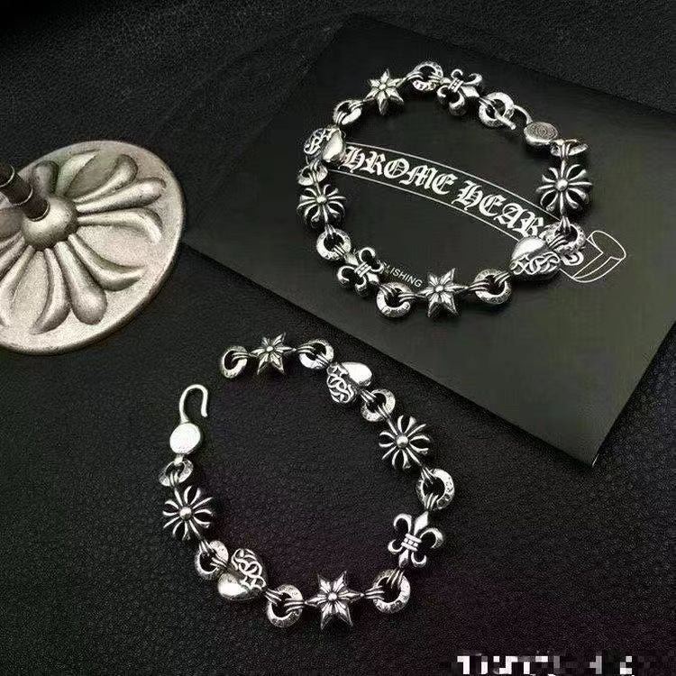 Retro domineering bracelet hip-hop personality men's cross bracelet