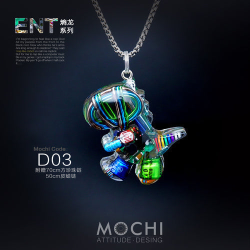 Original Cyberpunk Little Dinosaur Delicate High Design Couple Necklace