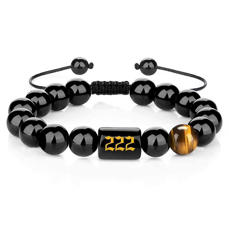 Obsidian Number 000-999 Bracelet