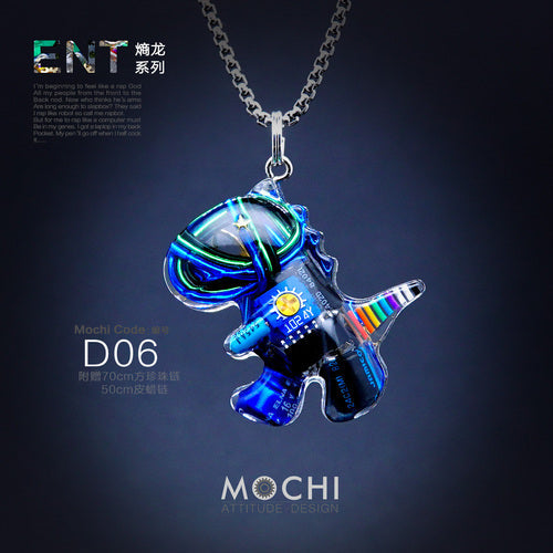 Original Cyberpunk Little Dinosaur Delicate High Design Couple Necklace