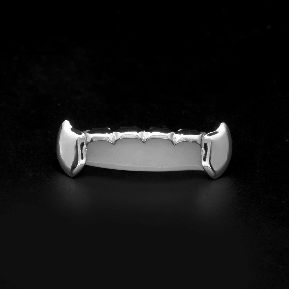 Hip-hop polished braces with gold electroplating