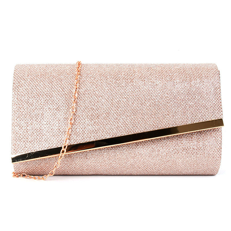 Fashion hard bag clutch metal chain bag