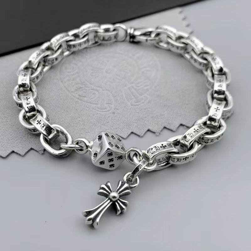 Retro domineering bracelet hip-hop personality men's cross bracelet