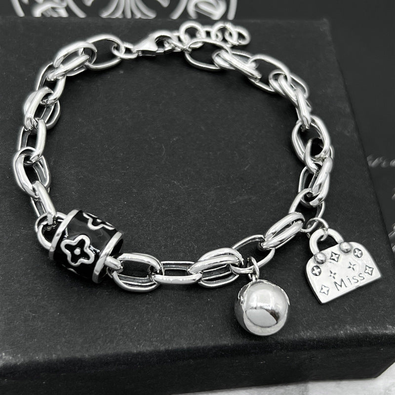 Retro domineering bracelet hip-hop personality men's cross bracelet