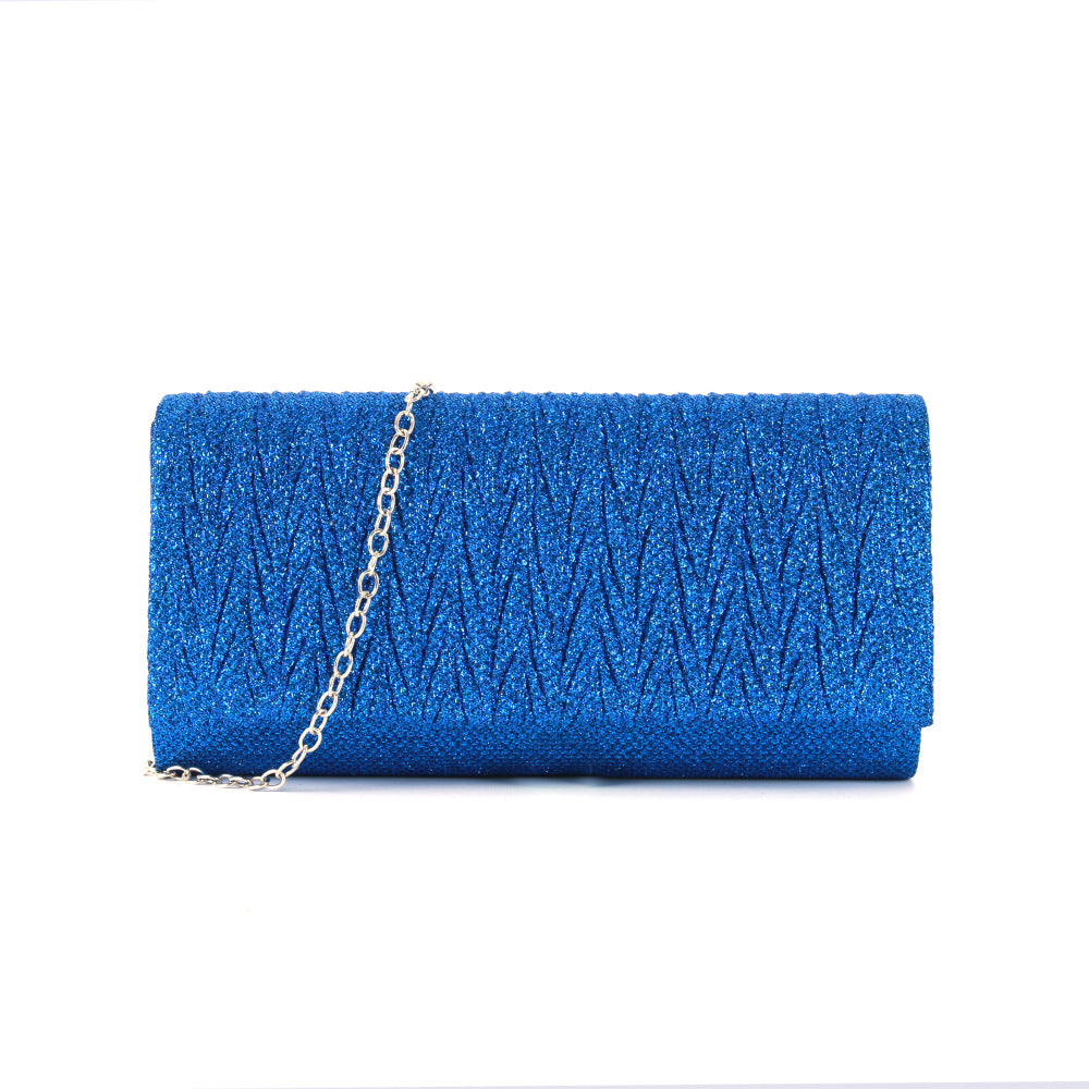 Fantasy shiny pleated clutch bag