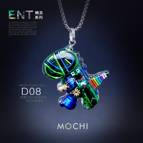 Original Cyberpunk Little Dinosaur Delicate High Design Couple Necklace