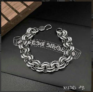 Retro domineering bracelet hip-hop personality men's cross bracelet
