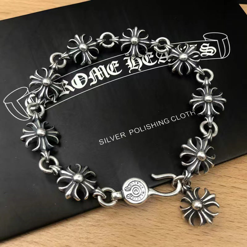 Retro domineering bracelet hip-hop personality men's cross bracelet