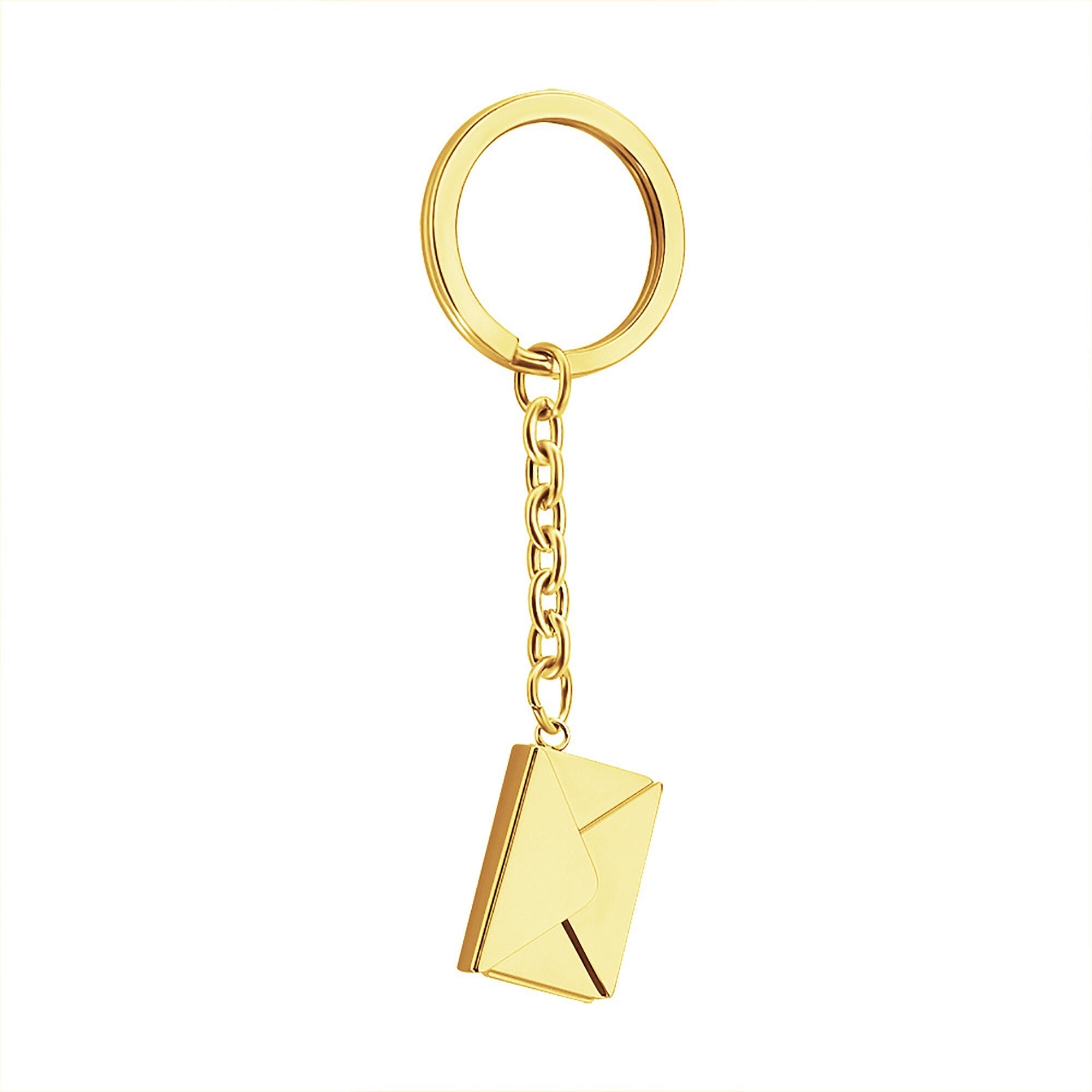 Customizable name envelope keychain For Men Women Car Key Holder
