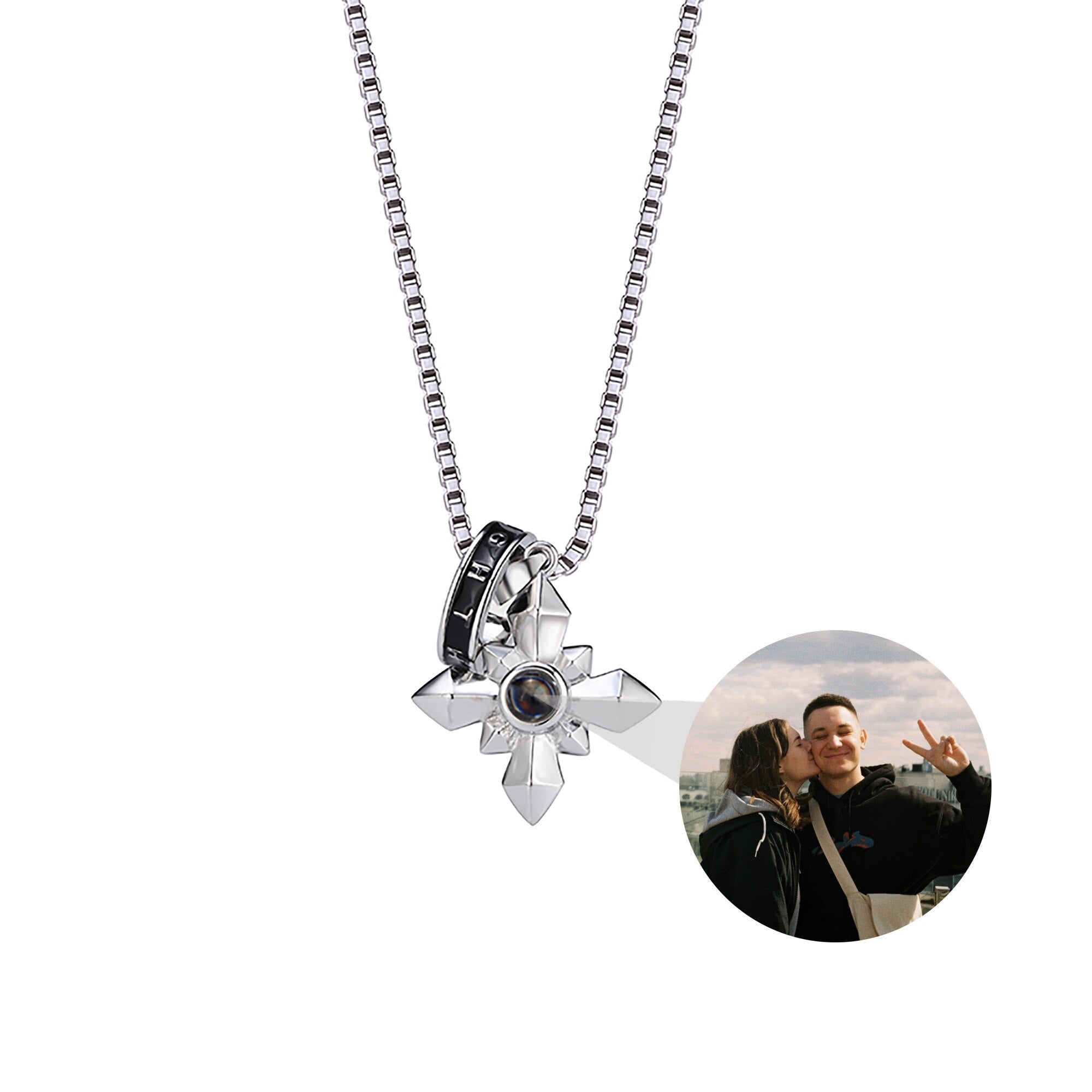 Customized photo ringProjection Necklace  Pendant Jewelry For Lover Girlfriend