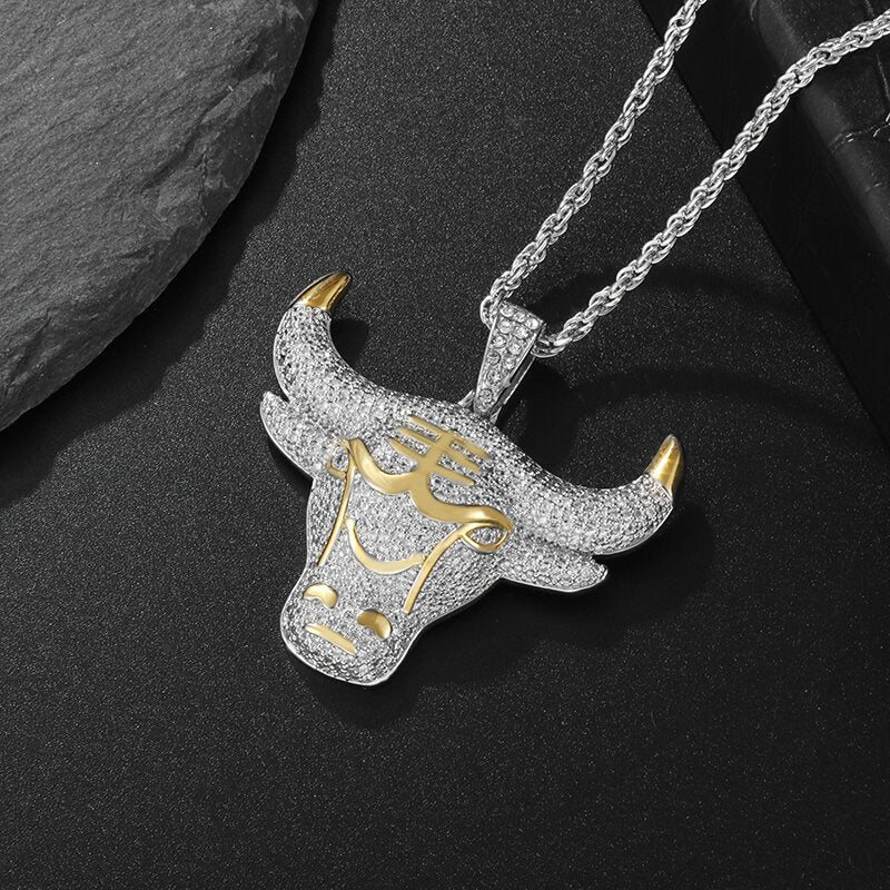 Hip Hop Fierce Shark Inlaid Zircon Pendant Charm Trend Necklace