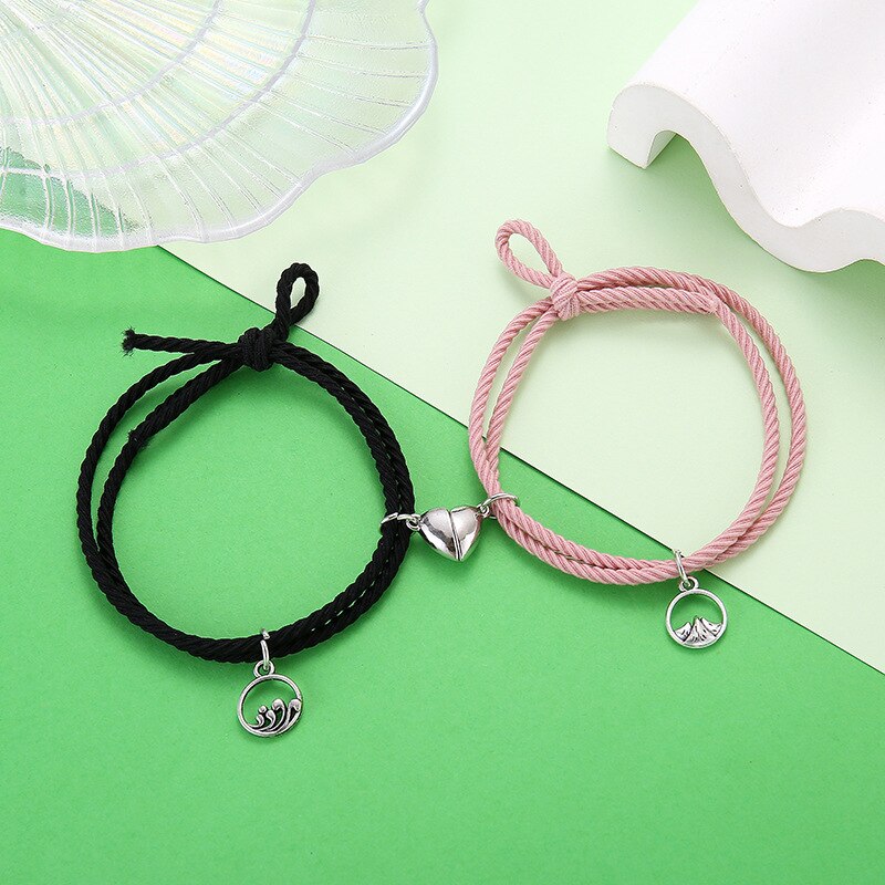Magnet Paired Couple Bracelet For Lovers Distance Bracelet For Women Men