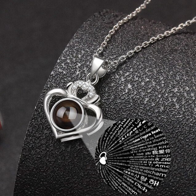 Customized Projection Necklace Heart Photo Projection Necklace  for Women Girl Friend Ladies Gifts