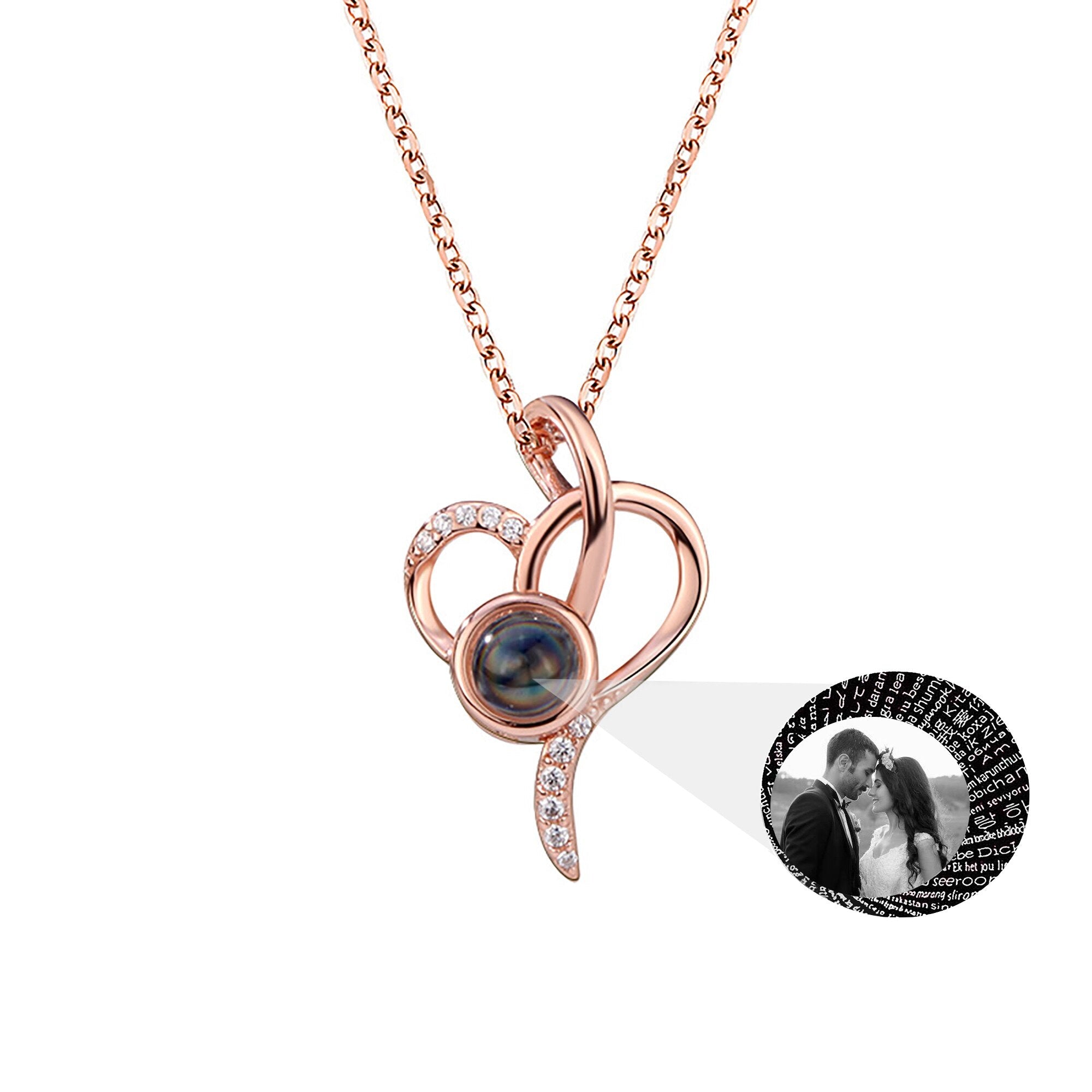 customizable Love photos Projection Necklace Pendant