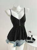 Polka Dot V Neck Cami Top