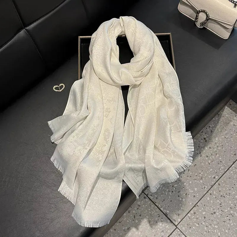 Raw Hem Warm Womens Scarf