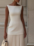 Elegant Sleeveless Pleated Maxi Dress