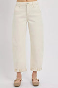 RISEN Jeans - High Rise Relaxed Barrel Cuffed Jeans