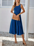 Sleeveless A Line Midi Dress
