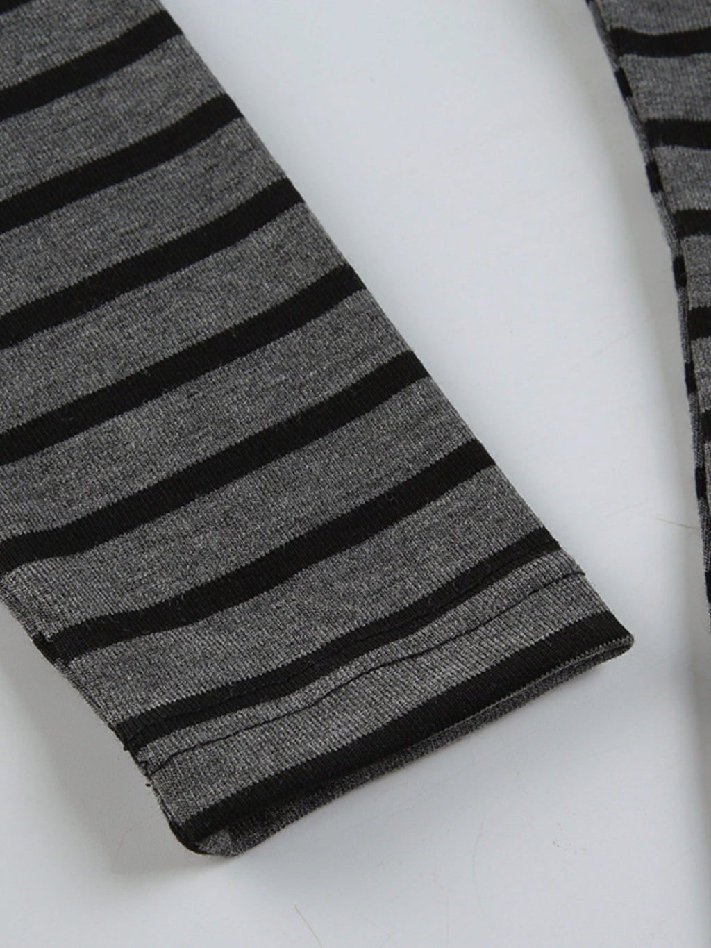 Striped Long Sleeve Boat Neck T Shirt