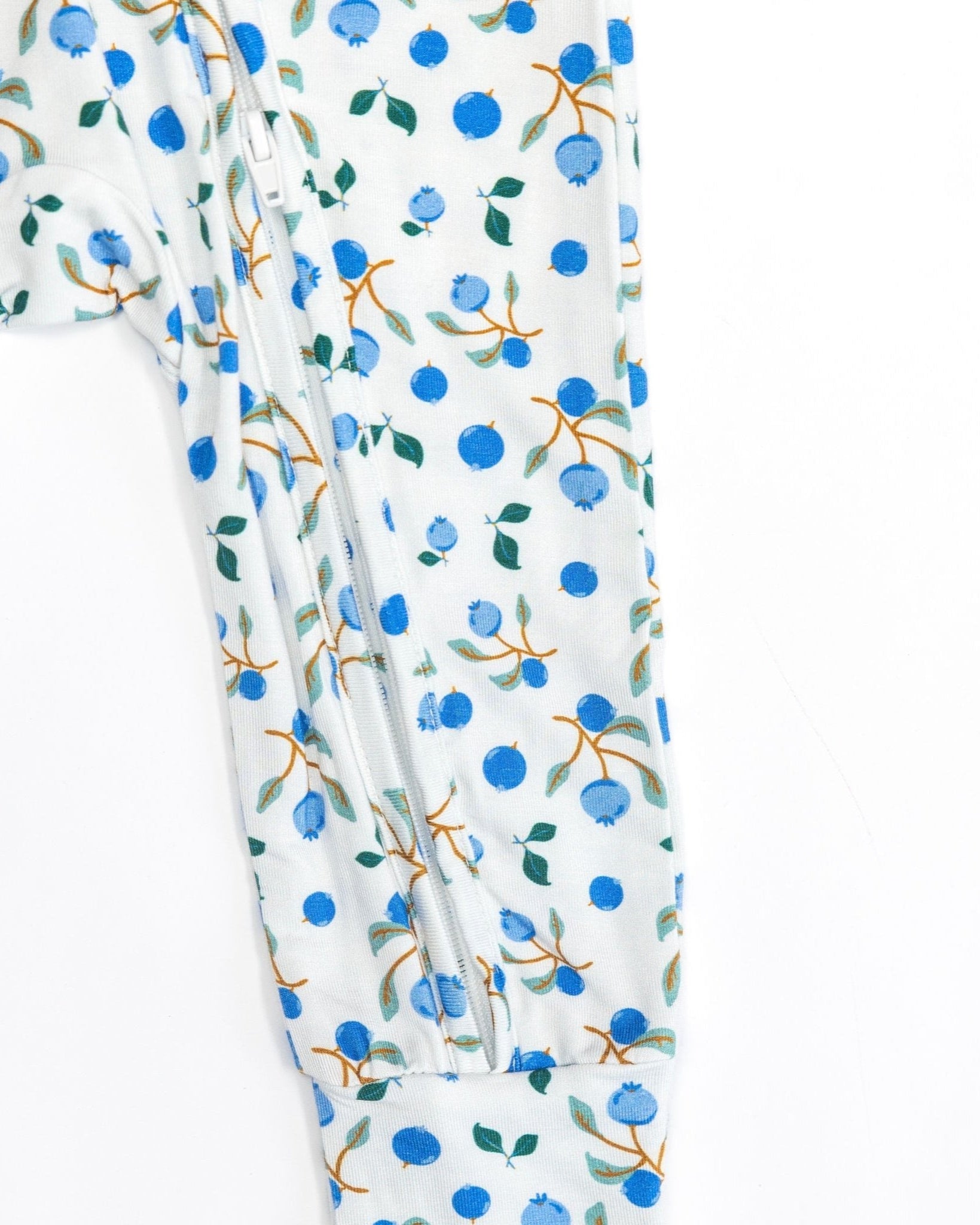 Blueberry Bamboo Zipper Footie