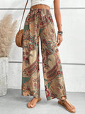 Boho Paisley Printed Wide Leg Pants