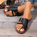 Buckle Decor Toe Loop Sandals
