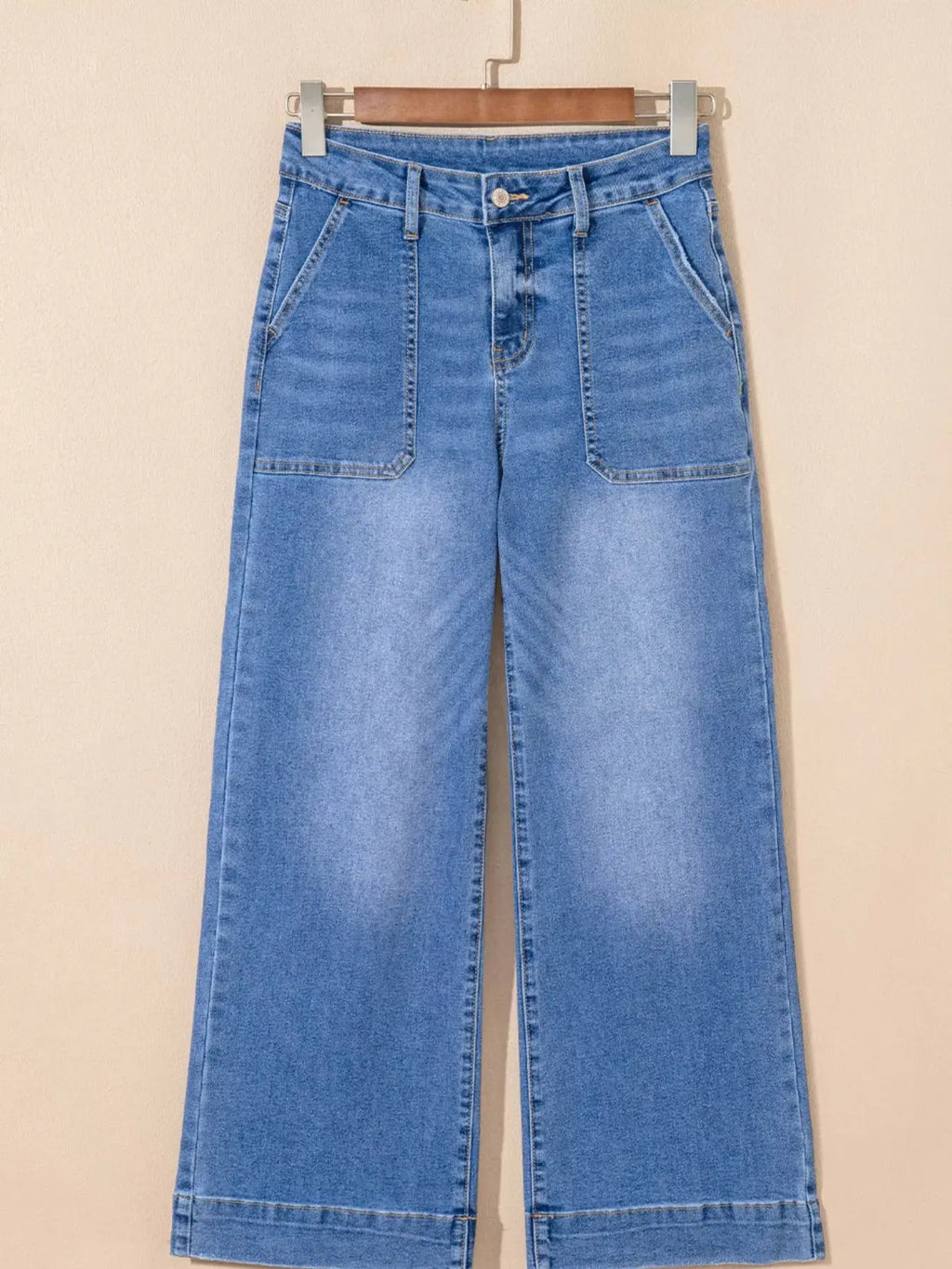 High Waisted Wide Leg Flare Jeans