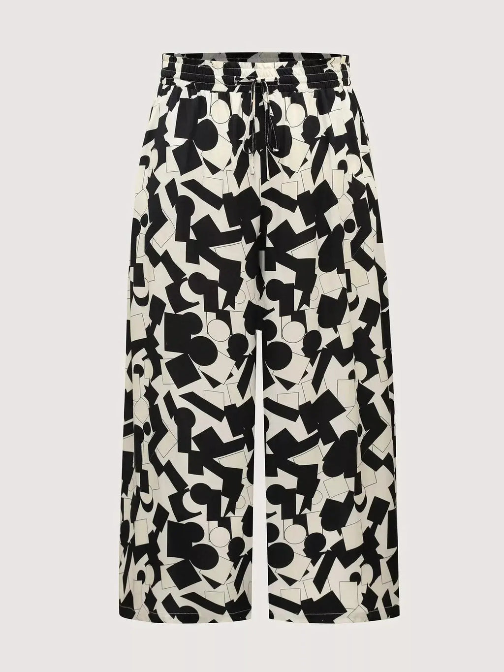 Plus Size Abstract Wide Leg Pants