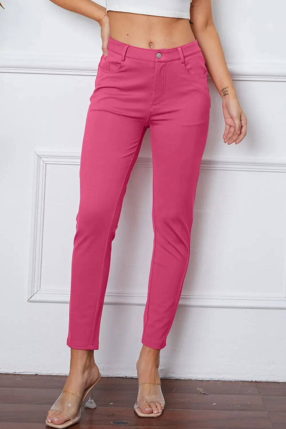 Basic BAE Full Size StretchyStitch High Waist Skinny Pants